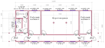 Модульный штаб строительства Этаж 1